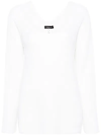 Fabiana Filippi Gerippter Pullover In White