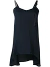 Fabiana Filippi Asymmetrical Donna Top With Elegant Satin Finish And Decorative Straps