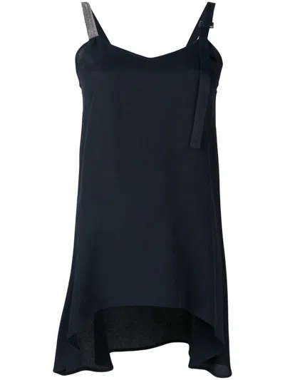 FABIANA FILIPPI V-NECK ASYMMETRICAL HEM TOP