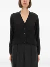 Fabiana Filippi V-neck Buttoned Cardigan In Black