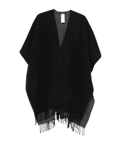 Fabiana Filippi V-neck Cape In Black