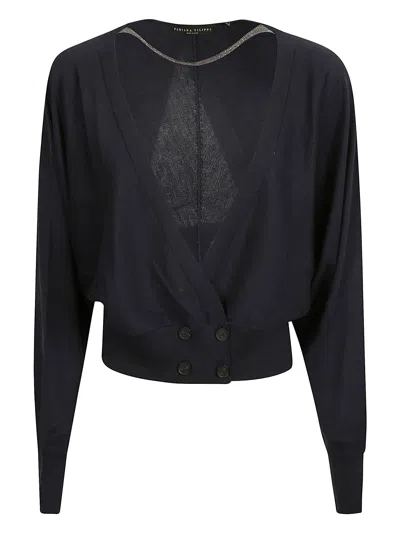Fabiana Filippi V-neck Cardigan In Blue