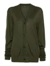 Fabiana Filippi V-neck Cardigan In Green