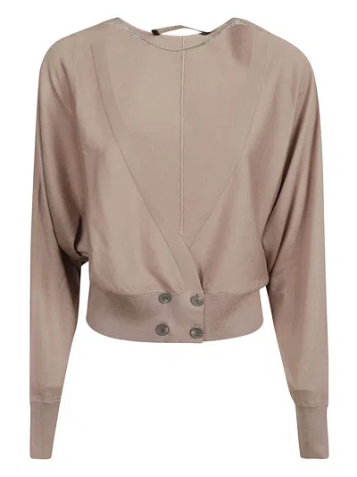 Fabiana Filippi V-neck Cardigan In Purple