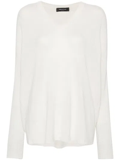Fabiana Filippi V-neck Cashmere Jumper In White
