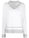 Fabiana Filippi V-neck Knit Jumper In White