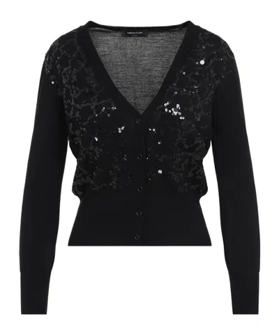 FABIANA FILIPPI FABIANA FILIPPI SEQUIN EMBELLISHED V-NECK CARDIGAN