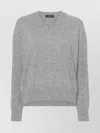 Fabiana Filippi Knitwear With V-neckline And Relaxed Fit In Gray