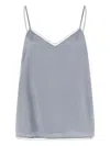 Fabiana Filippi Lingerie Top Tops Light Blue In Gray