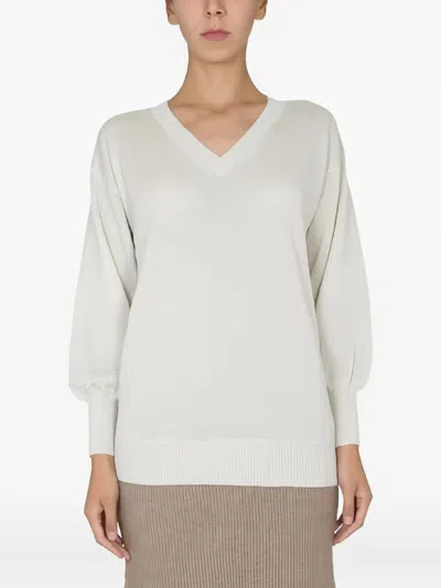 FABIANA FILIPPI V-NECK LONG-SLEEVE SWEATER