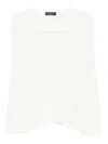 Fabiana Filippi Lightweight Knit V-neck Sweater With Ribbed Cuffs In White