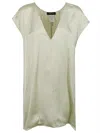 Fabiana Filippi V-neck Long Top In Mint Green