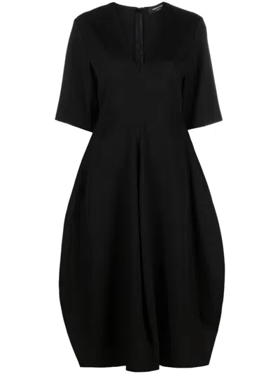 Fabiana Filippi Midikleid Mit V-ausschnitt In Black