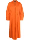 Fabiana Filippi V-neck Midi Dress In Orange