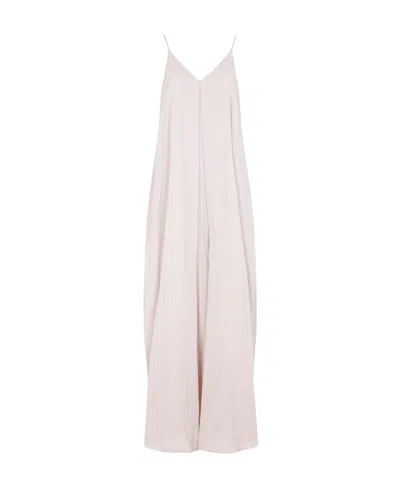 Fabiana Filippi V-neck Pleated Dress In White