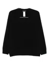 Fabiana Filippi V-neck Ribbed Knit Sweater In Black