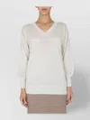 Fabiana Filippi V-neck Ribbed Knitwear Long Sleeves