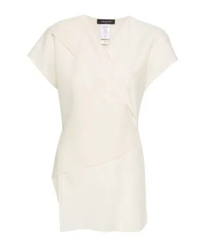 Fabiana Filippi V-neck Wrap Blouse In Neutrals