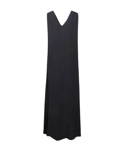 Fabiana Filippi V-neck Sleeveless Dress In Black