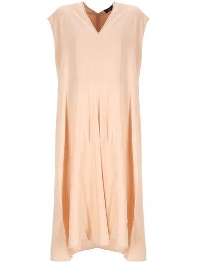 Fabiana Filippi V-neck Sleeveless Dress In Pink
