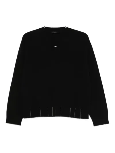 Fabiana Filippi V-neck Sweater In Black
