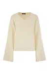 Fabiana Filippi V-neck Sweater In Platinum With Sequins In White