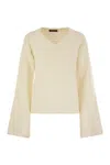 Fabiana Filippi V-neck Sweater In Platinum With Sequins In Neutral