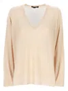 Fabiana Filippi Sequin Embellished V-neck Jumper In Neutral