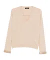 Fabiana Filippi Sequin-embellished V-neck Sweater In Pink