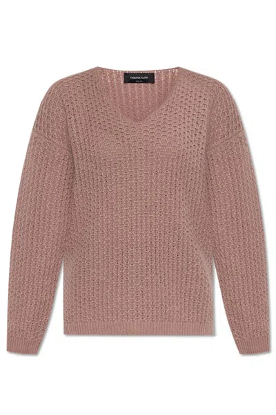 Fabiana Filippi V-neck Sweater In Pink