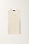Fabiana Filippi V Neck Tank Top In Neutral