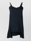 Fabiana Filippi Asymmetrical Donna Top With Elegant Satin Finish And Decorative Straps In Black