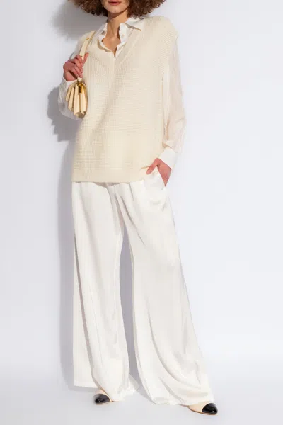 Fabiana Filippi V-neck Vest In Cream
