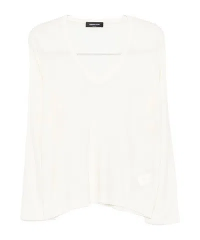 FABIANA FILIPPI FABIANA FILIPPI SEQUIN EMBELLISHED V-NECK JUMPER