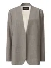 Fabiana Filippi V-neckline Belted Jacket In Gray