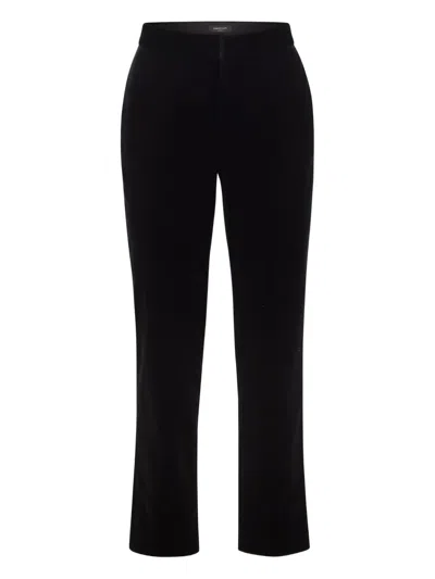 Fabiana Filippi Velvet Cotton Trousers In Black