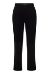 Fabiana Filippi Velvet-textured Regular Fit Trousers With Side Pockets