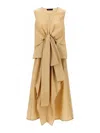 Fabiana Filippi Cotton Midi Dress In Beige