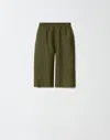 Fabiana Filippi Vintage Wool Shorts With Elastic Waistband In Green