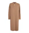 Fabiana Filippi Virgin Merino Wool Long Cardigan In Brown