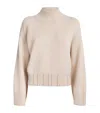 Fabiana Filippi Wool Turtleneck Sweater With Dropped Shoulders In Neutral