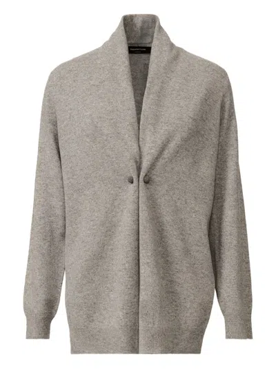 Fabiana Filippi Virgin Wool & Cashmere Blend Cardigan In Gray
