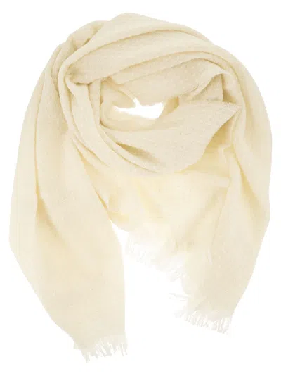 Fabiana Filippi Virgin Wool And Cashmere Scarf With Luminous Yarns In Yellow