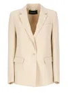 Fabiana Filippi Virgin Wool And Linen Blazer In Neutrals