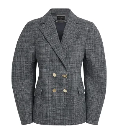 Fabiana Filippi Double-breasted Tweed Jacket In Gray