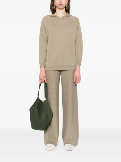 Fabiana Filippi Virgin Wool-blend Hoodie In Neutral