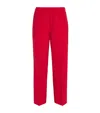Fabiana Filippi Virgin Wool-blend Straight Trousers In Red