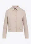 Fabiana Filippi Elegant Virgin Wool Jacket For Women In Beige