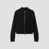 Fabiana Filippi Long Sleeve Bomber Jacket With Ribbed Cuffs In Black