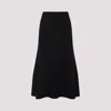 Fabiana Filippi Flared High-waisted Wool Silk Cashmere Skirt In Black